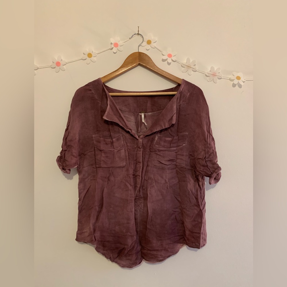 Free People Purple Soft Shirt
